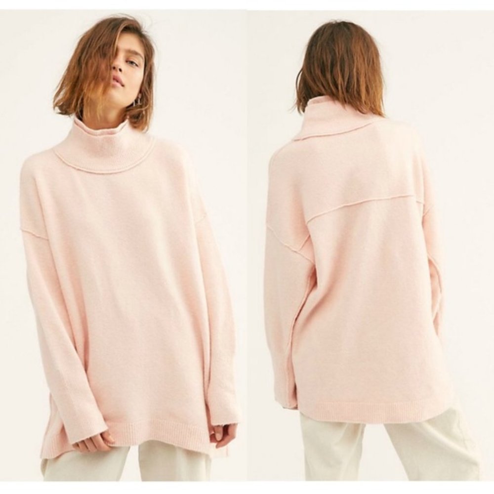 Free People Afterglow Mock Neck Sweater. L - Picture 4 of 11